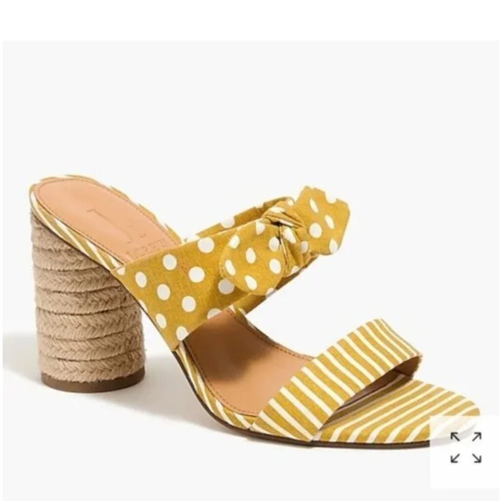 J. Crew Women's Yellow Striped Sandals